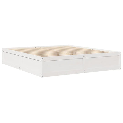 Letto senza Materasso Bianco 180x200 cm Legno Massello di Pino - homemem39