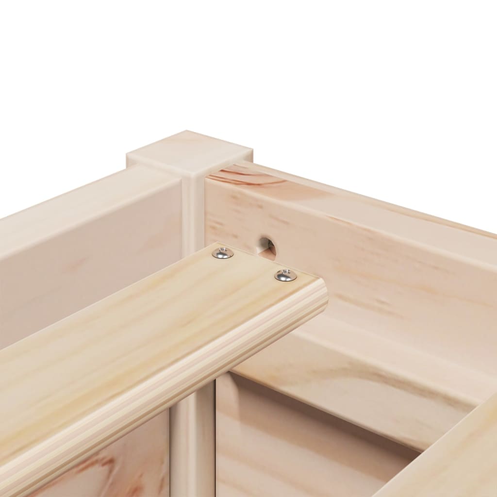 Letto senza Materasso 120x200 cm in Legno Massello di Pino - homemem39