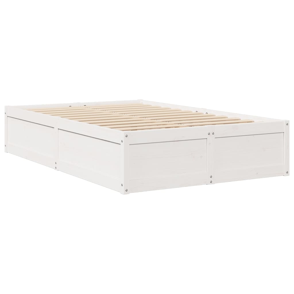 Letto senza Materasso Bianco 120x200 cm Legno Massello di Pino - homemem39