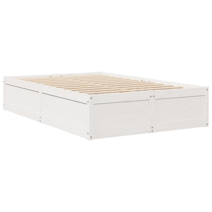 Letto senza Materasso Bianco 120x200 cm Legno Massello di Pino - homemem39