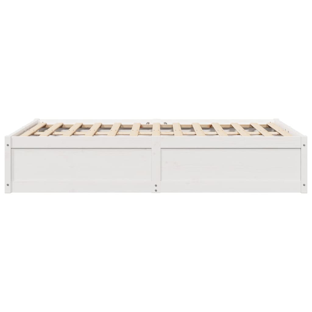 Letto senza Materasso Bianco 120x200 cm Legno Massello di Pino - homemem39