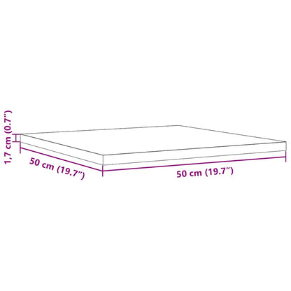 Piano Tavolo 50x50x1,7 cm Quadrato in Legno Massello di Pino | homemem39