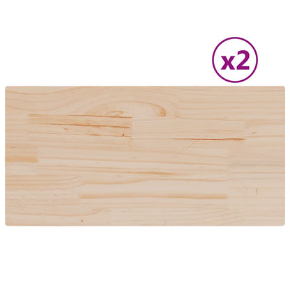 Piani Tavolo 2 pz 70x35x1,7 cm Rettangolare Legno Massello Pino