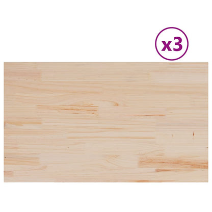 Piani Tavolo 3 pz Rettangolare Legno Massello Pino