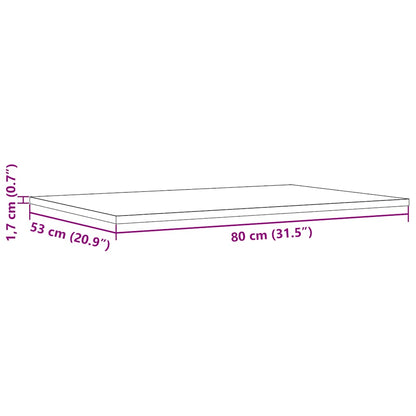 Piani Tavolo 3 pz 80x53x1,7 cm Rettangolare Legno Massello Pino | homemem39