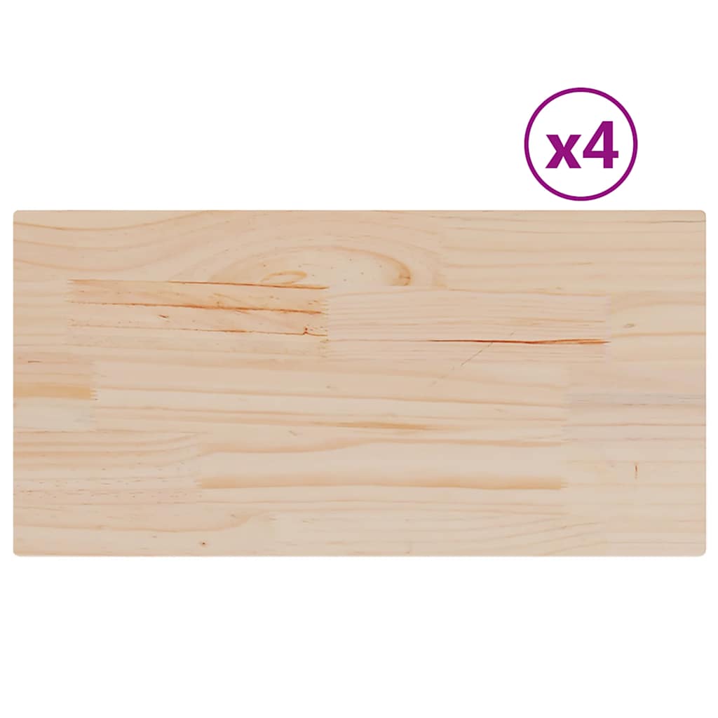 Piani Tavolo 4 pz Rettangolare Legno Massello Pino