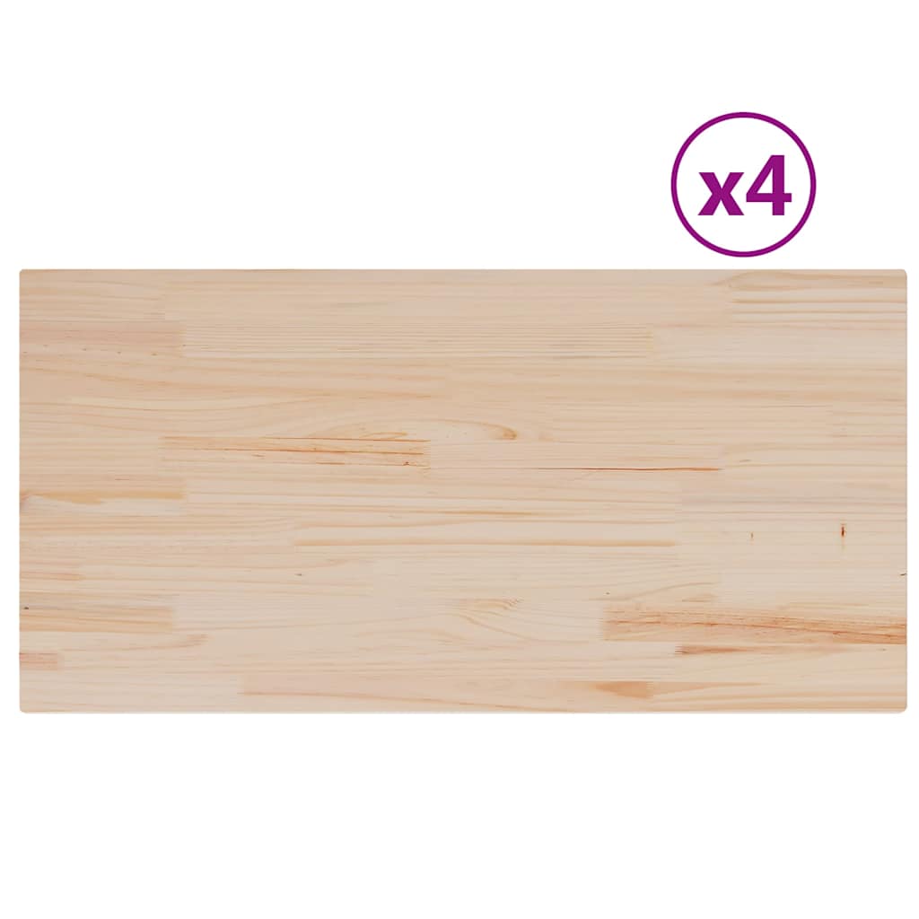 Piani Tavolo 4 pz Rettangolare Legno Massello Pino