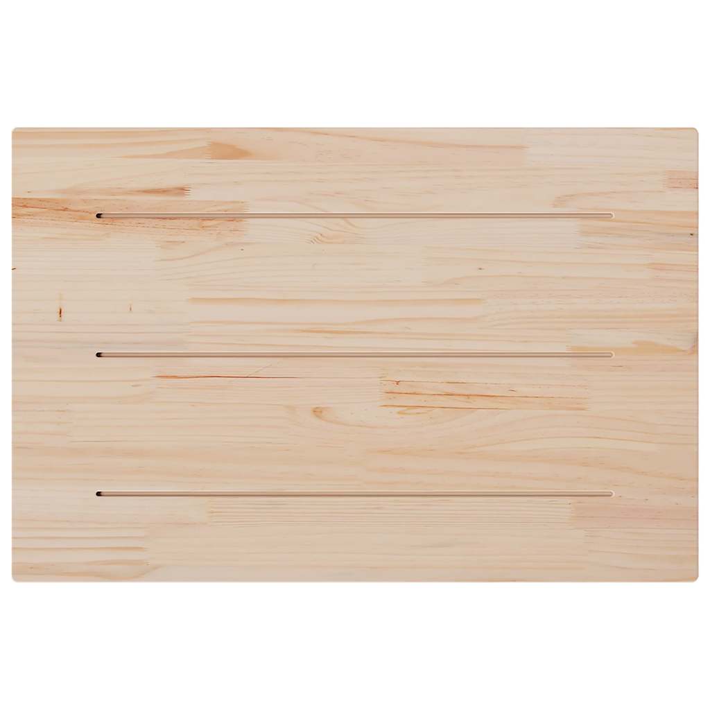 Piano per Tavolo 80x50x2,5 cm Rettangolare Legno Massello Pino