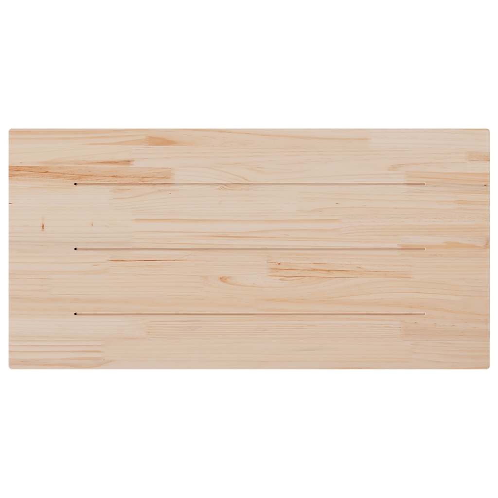 Piano Tavolo 100x50x2,5cm Rettangolare Legno Massello di Pino