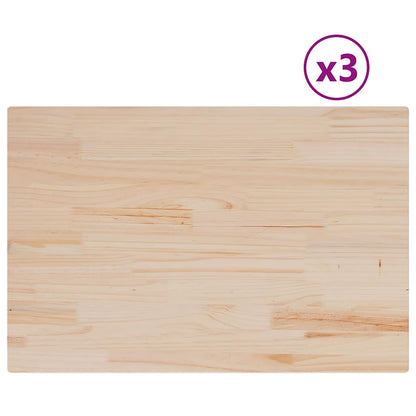 Piani Tavolo 3 pz Rettangolare Legno Massello Pino