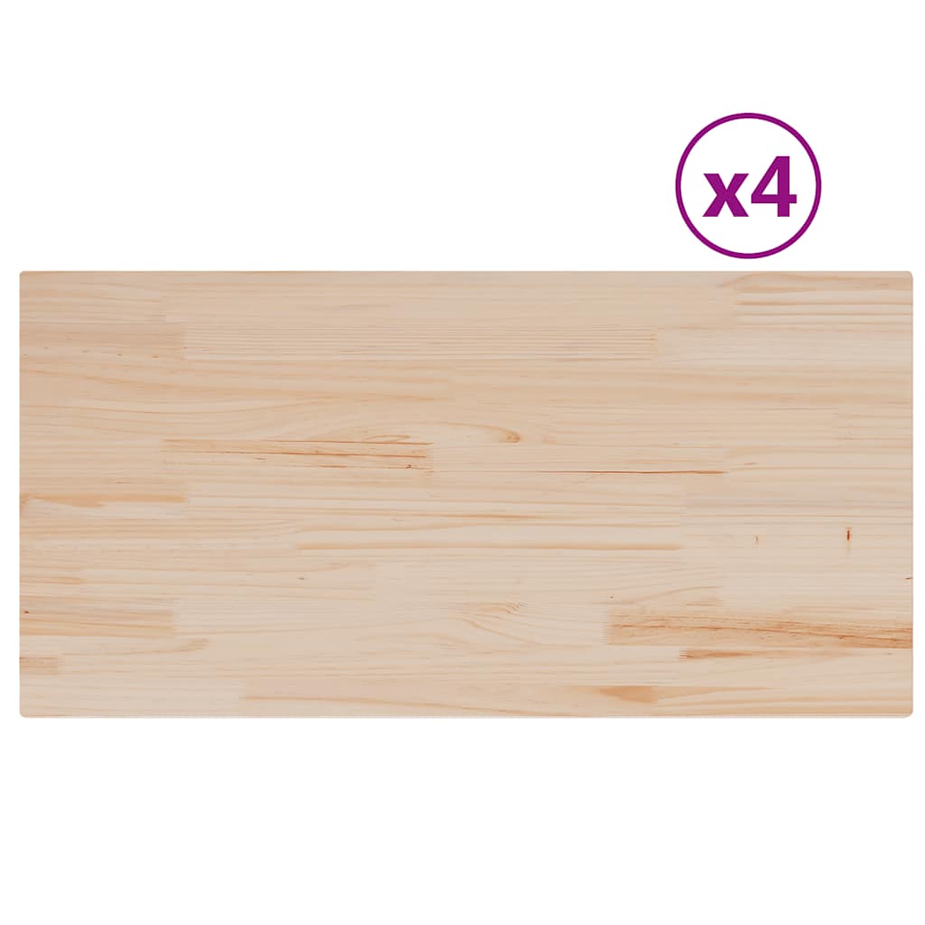 Piani Tavolo 4 pz Rettangolare Legno Massello Pino