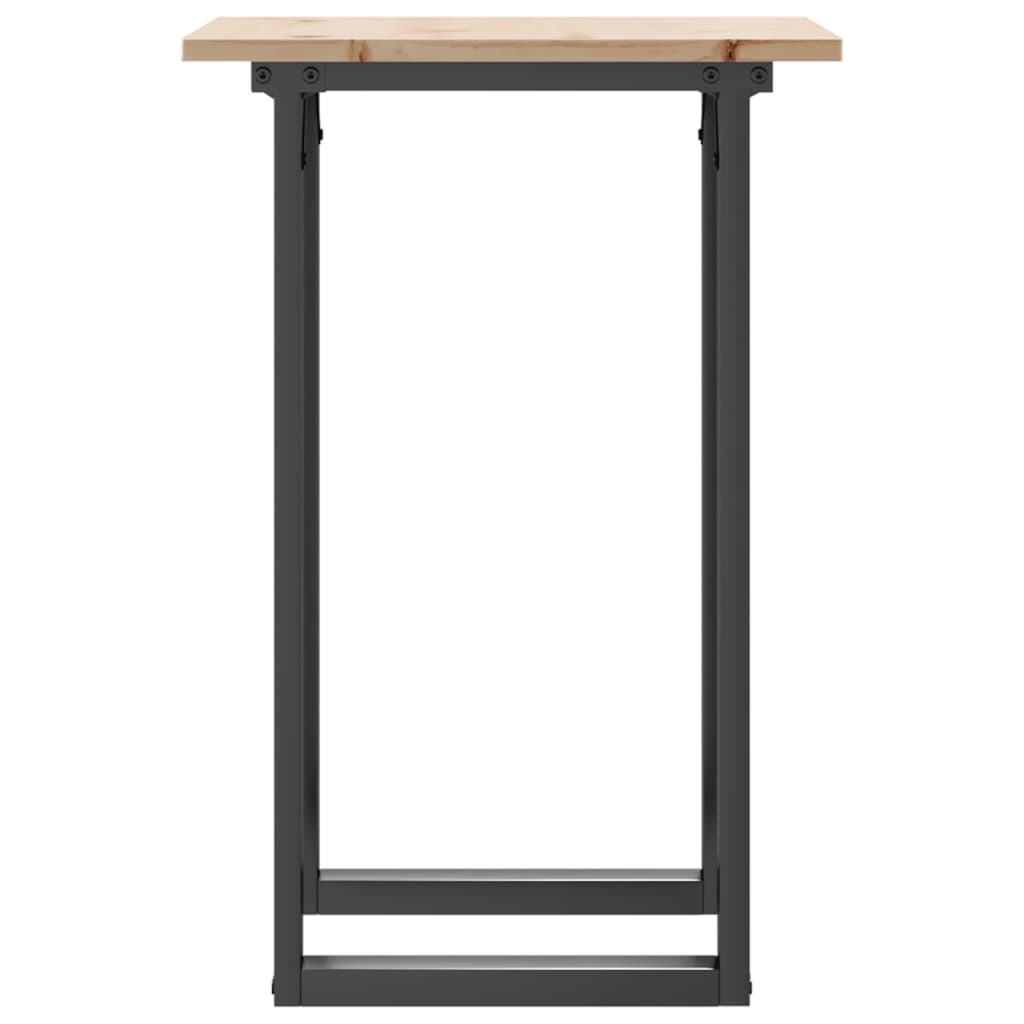 Tavolo da Pranzo Telaio a O 50x50x75 cm Legno Pino e Acciaio | homemem39