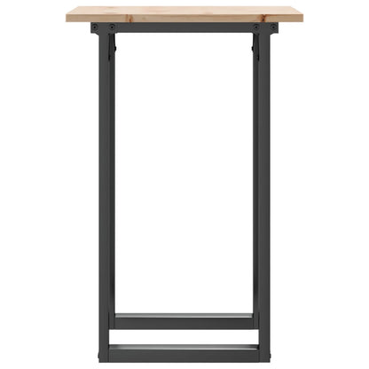 Tavolo da Pranzo Telaio a O 50x50x75 cm Legno Pino e Acciaio | homemem39