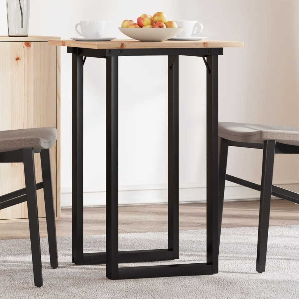 Tavolo da Pranzo Telaio a O 50x50x75 cm Legno Pino e Acciaio | homemem39