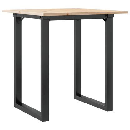 Tavolo da Pranzo Telaio a O 60x60x75 cm Legno Pino e Acciaio | homemem39