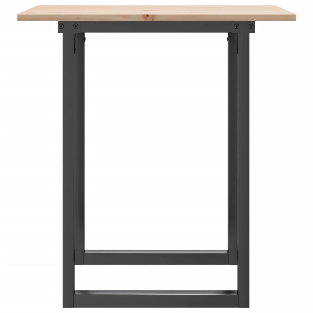 Tavolo da Pranzo Telaio a O 60x60x75 cm Legno Pino e Acciaio | homemem39