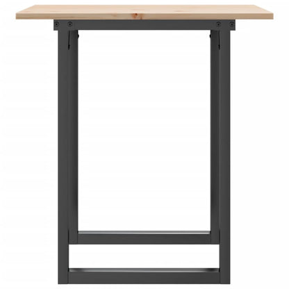 Tavolo da Pranzo Telaio a O 60x60x75 cm Legno Pino e Acciaio | homemem39
