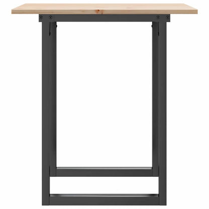 Tavolo da Pranzo Telaio a O 70x70x75 cm Legno Pino e Acciaio | homemem39