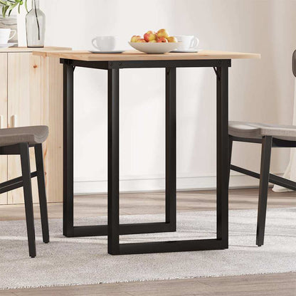 Tavolo da Pranzo Telaio a O 70x70x75 cm Legno Pino e Acciaio | homemem39