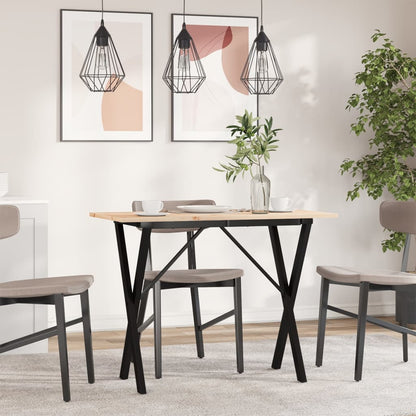 Tavolo da Pranzo Telaio a X 100x50x75 cm Legno Pino e Acciaio | homemem39