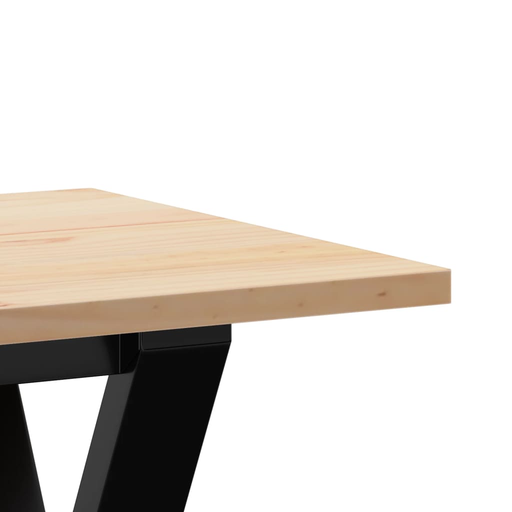 Tavolino Salotto Telaio a Y 110x40x45 cm Legno Pino e Acciaio | homemem39