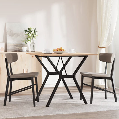 Tavolo da Pranzo Telaio a Y 80x80x75 cm Legno Pino e Acciaio | homemem39
