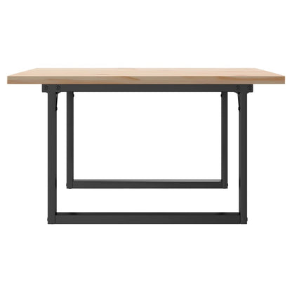 Tavolino Salotto Telaio a O 80x80x45,5cm Legno Pino e Acciaio | homemem39