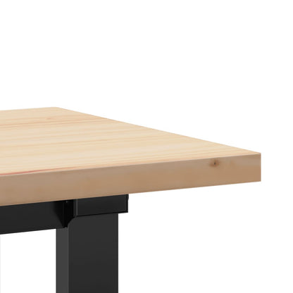 Tavolino Salotto Telaio a O 160x40x45,5 cm Legno Pino e Acciaio | homemem39