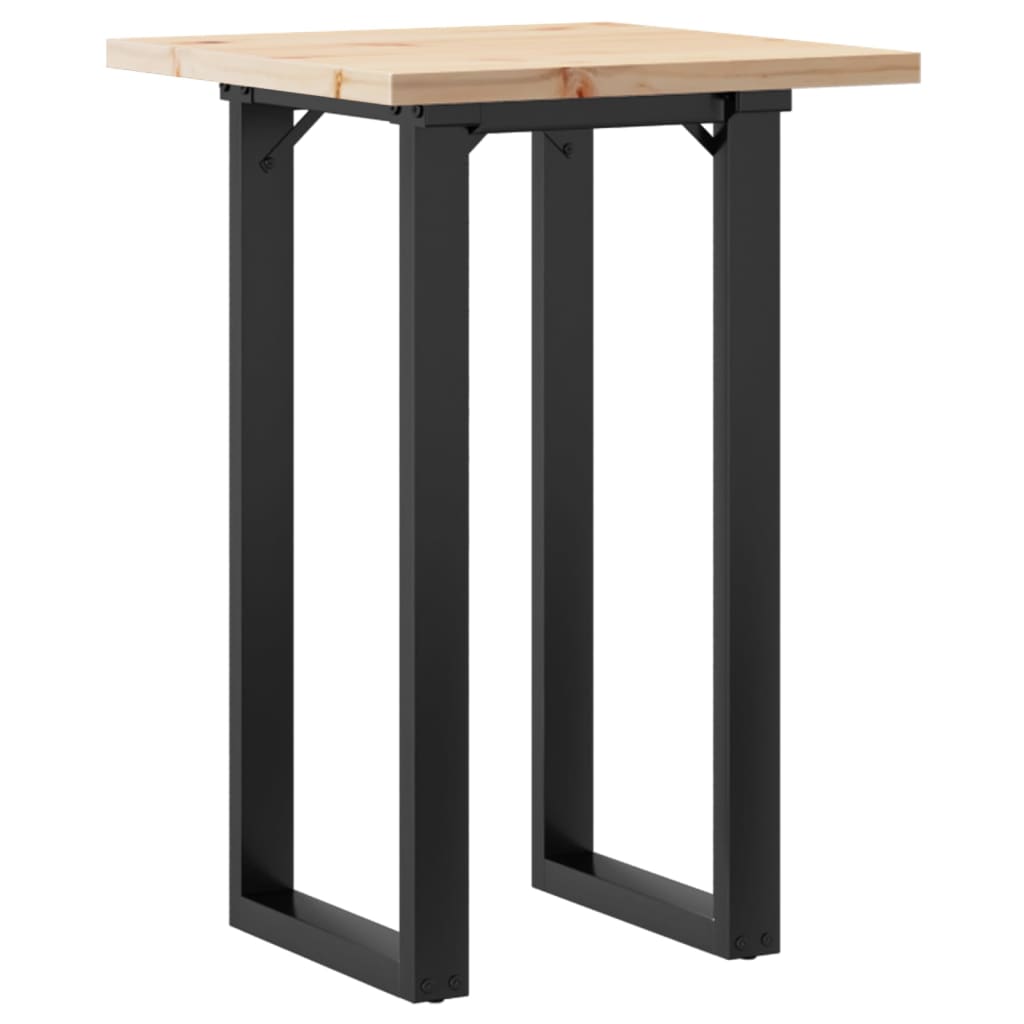 Tavolo da Pranzo Telaio a O 50x50x75,5 cm Legno Pino e Acciaio | homemem39
