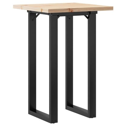 Tavolo da Pranzo Telaio a O 50x50x75,5 cm Legno Pino e Acciaio | homemem39