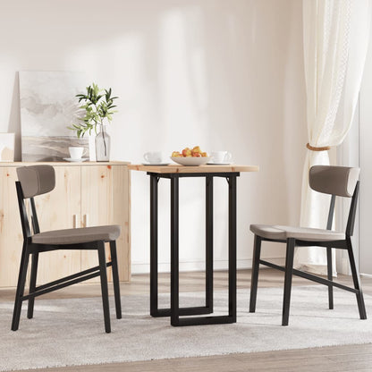 Tavolo da Pranzo Telaio a O 50x50x75,5 cm Legno Pino e Acciaio | homemem39