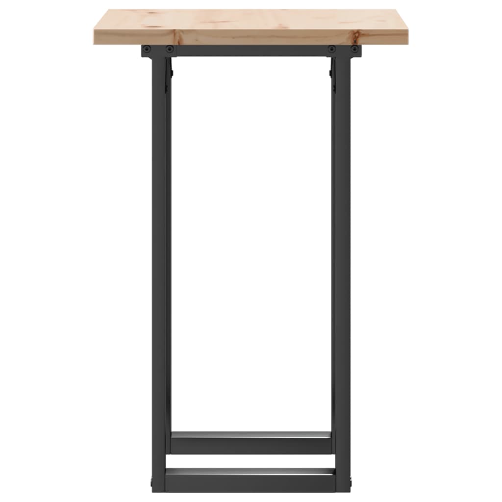 Tavolo da Pranzo Telaio a O 50x50x75,5 cm Legno Pino e Acciaio | homemem39