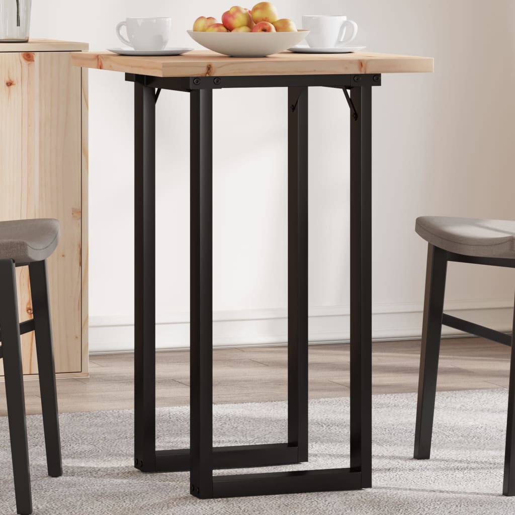 Tavolo da Pranzo Telaio a O 50x50x75,5 cm Legno Pino e Acciaio | homemem39