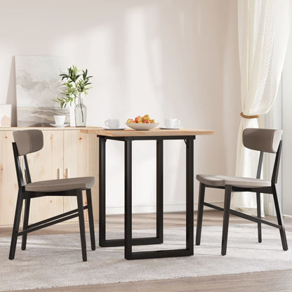 Tavolo da Pranzo Telaio a O 60x60x75,5 cm Legno Pino e Acciaio | homemem39