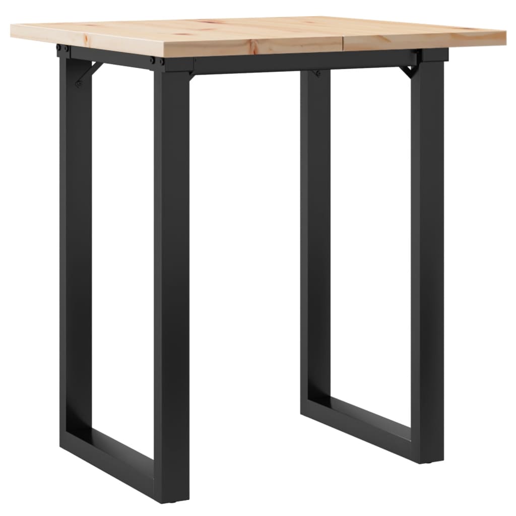 Tavolo da Pranzo Telaio a O 70x70x75,5 cm Legno Pino e Acciaio | homemem39