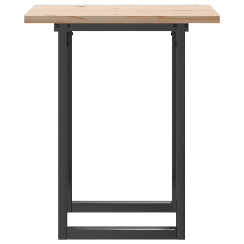 Tavolo da Pranzo Telaio a O 70x70x75,5 cm Legno Pino e Acciaio | homemem39