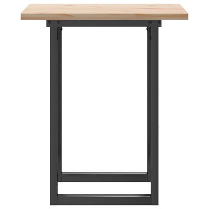 Tavolo da Pranzo Telaio a O 70x70x75,5 cm Legno Pino e Acciaio | homemem39