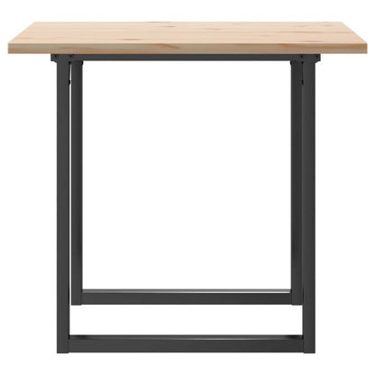 Tavolo da Pranzo Telaio a O 90x90x75,5 cm Legno Pino e Acciaio | homemem39