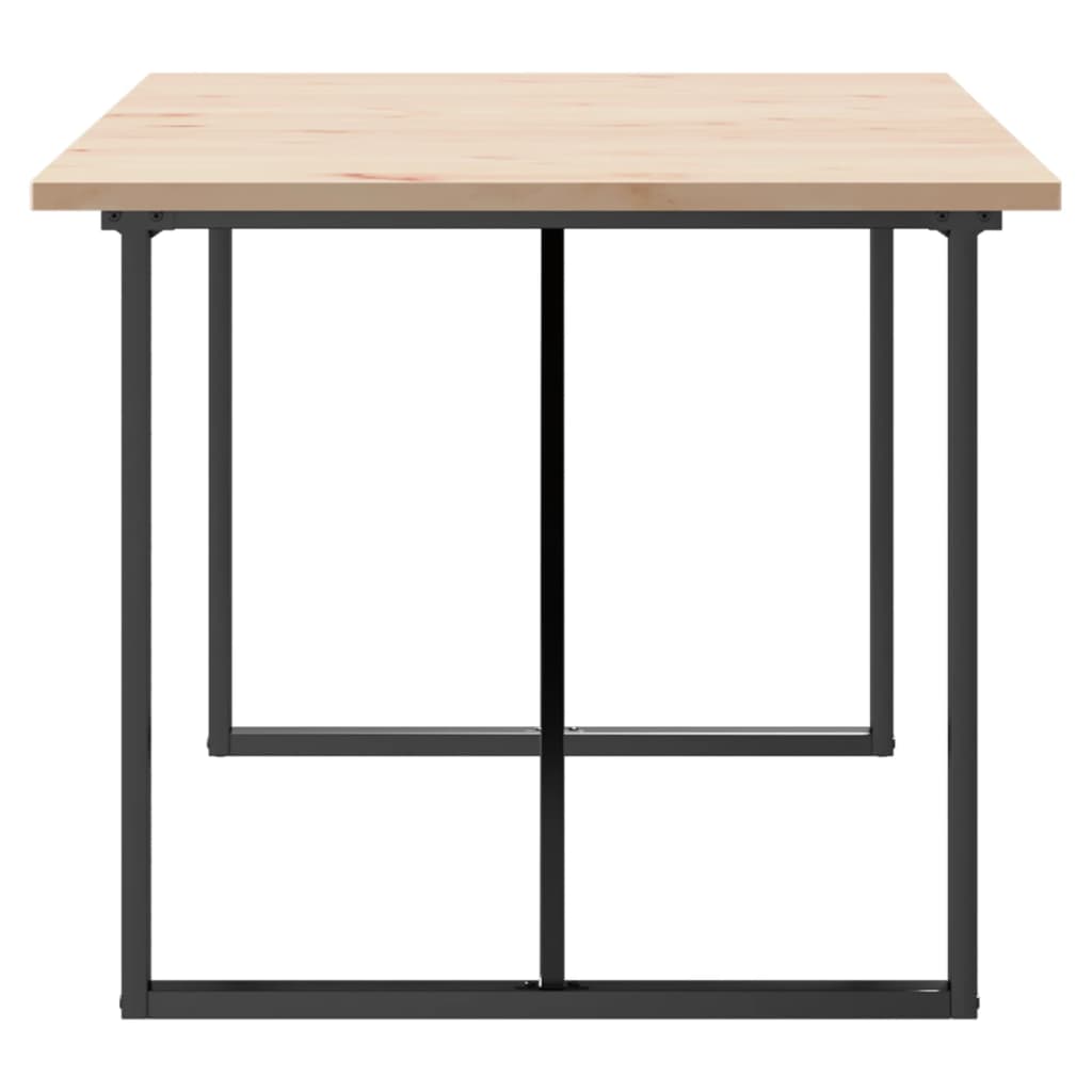 Tavolo da Pranzo Telaio a O 180x90x75,5 cm Legno Pino e Acciaio | homemem39
