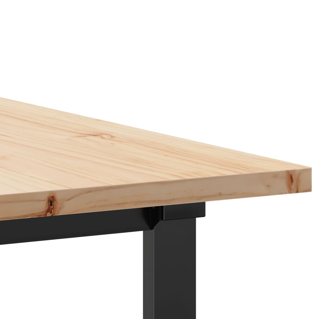 Tavolo da Pranzo Telaio a O 180x90x75,5 cm Legno Pino e Acciaio | homemem39
