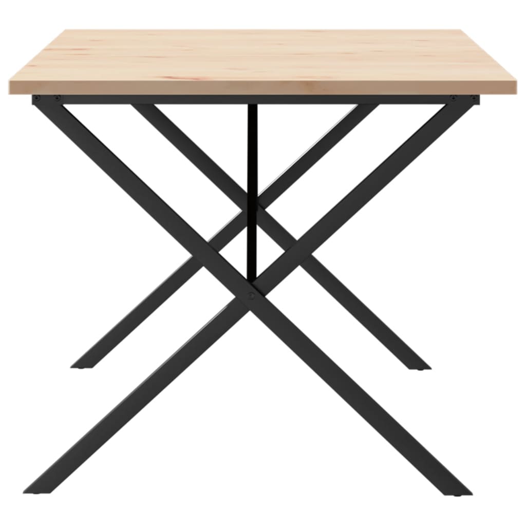 Tavolo da Pranzo Telaio a X 180x90x75,5 cm Legno Pino e Acciaio | homemem39