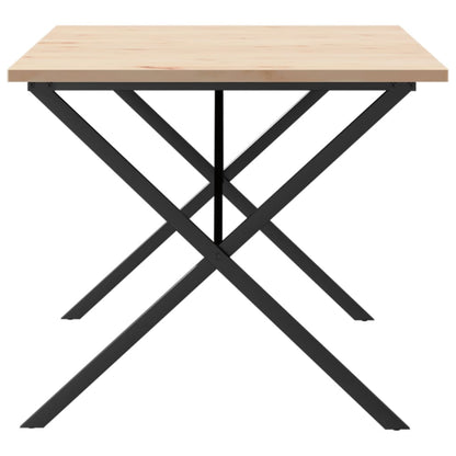 Tavolo da Pranzo Telaio a X 180x90x75,5 cm Legno Pino e Acciaio | homemem39