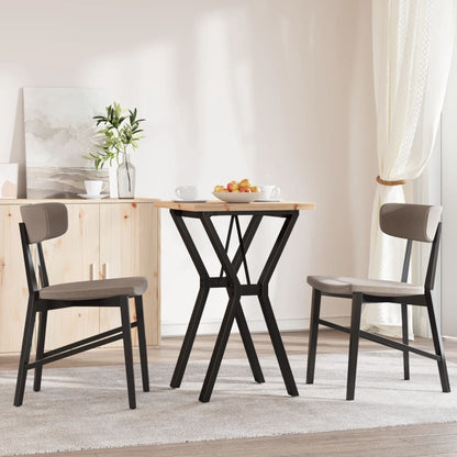 Tavolo da Pranzo Telaio a Y 50x50x75,5 cm Legno Pino e Acciaio | homemem39