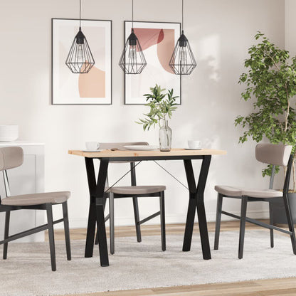 Tavolo da Pranzo Telaio a Y 100x50x75,5 cm Legno Pino e Acciaio | homemem39
