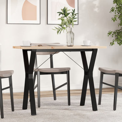 Tavolo da Pranzo Telaio a Y 100x50x75,5 cm Legno Pino e Acciaio