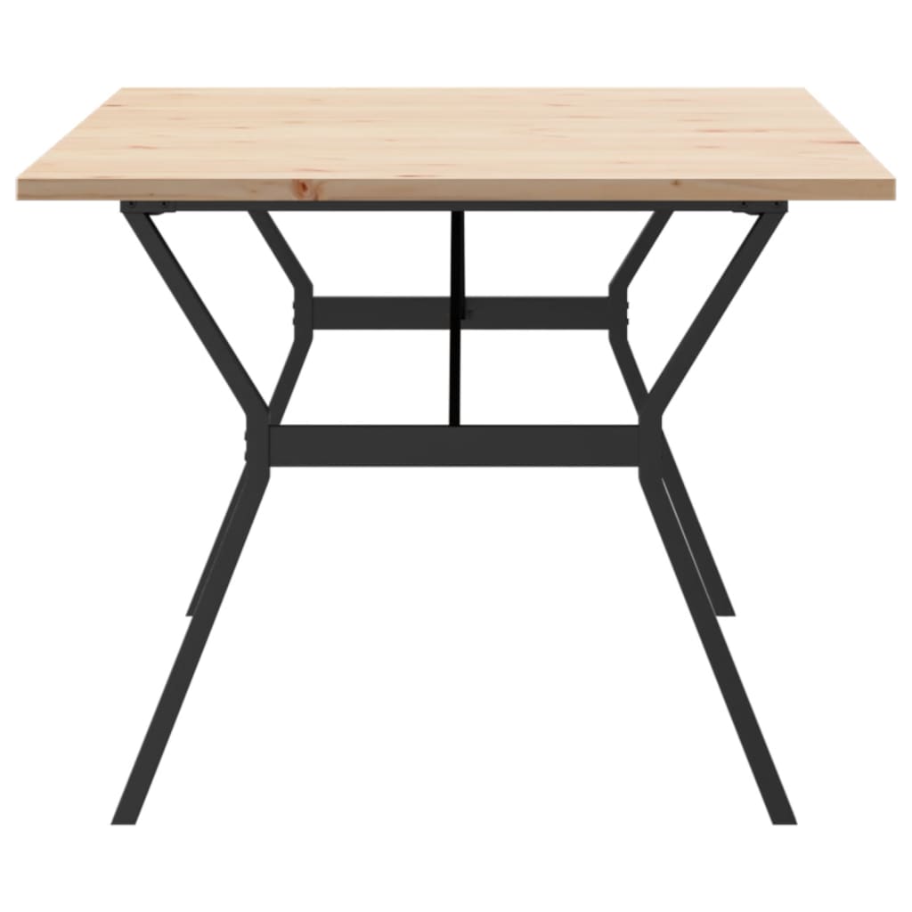 Tavolo Pranzo Telaio a Y 200x100x75,5 cm Legno Pino e Acciaio | homemem39
