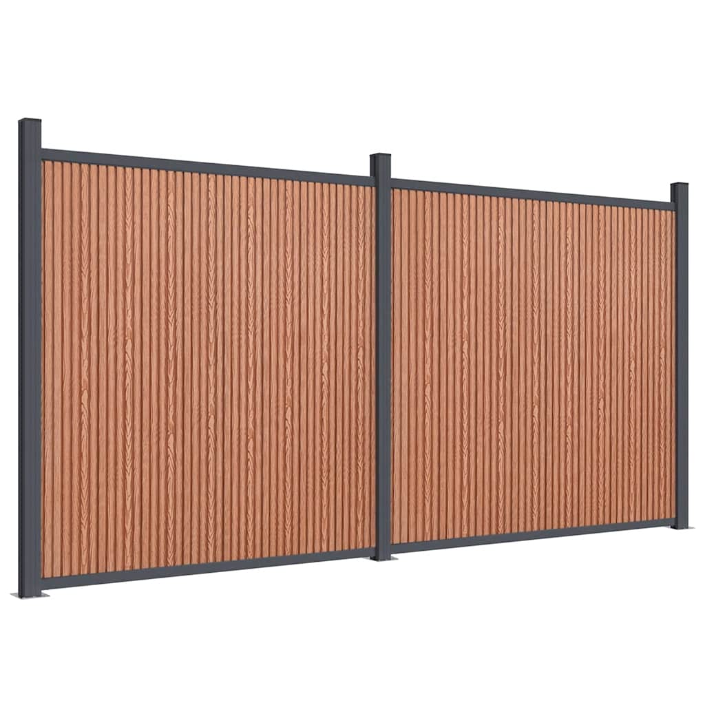 Pannello di Recinzione Marrone 353x186 cm in WPC | homemem39