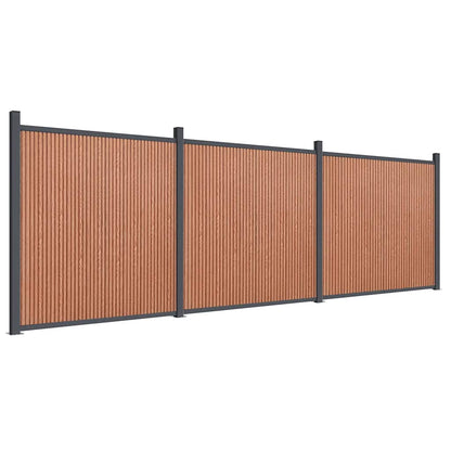 Pannello di Recinzione Marrone 526x186 cm in WPC | homemem39
