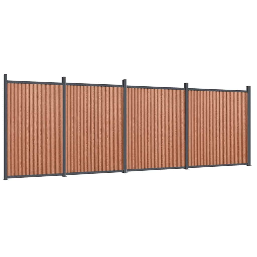 Pannello di Recinzione Marrone 699x186 cm in WPC | homemem39