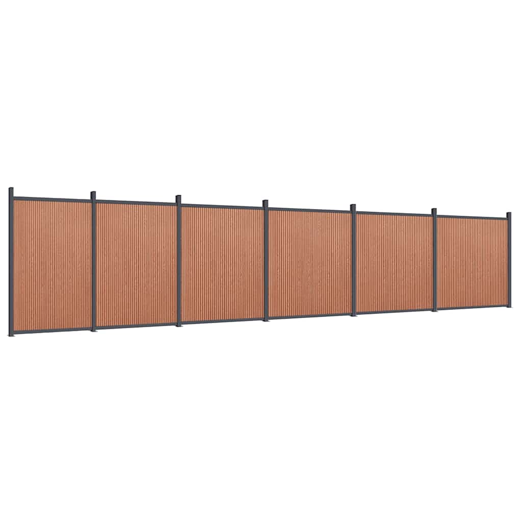 Pannello di Recinzione Marrone 1045x186 cm in WPC | homemem39